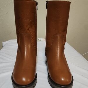 Sleek Brown Women's Combat Boots